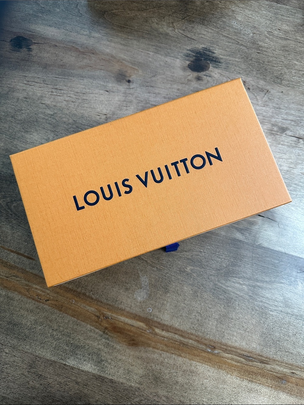Louis Vuitton Orange Box with Navy Logo